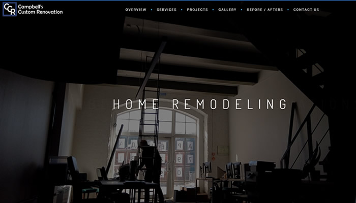 campbells renovations huntersville website design