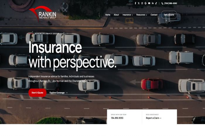 Lake Norman Website Design | Rankin Insurance Launch