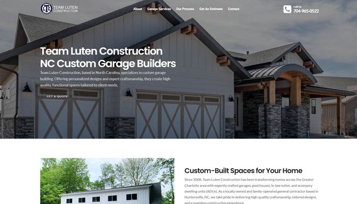 Team Luten, Huntersville Website Design