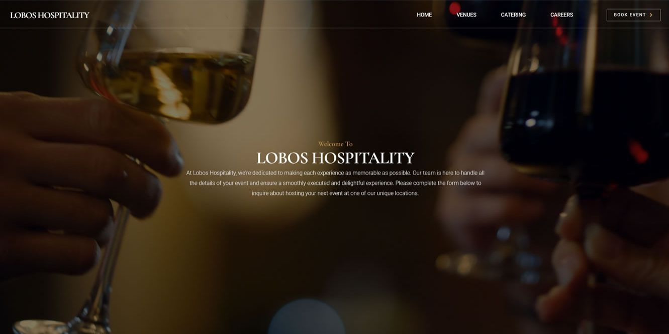 Lobos Hospitality Website Design | Halstead Design