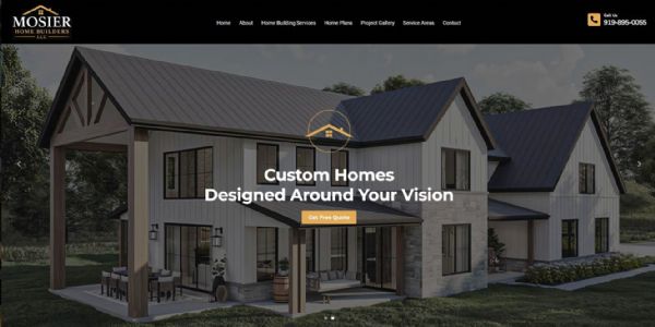 Custom Home Builder Website Design | Mosier Home Builders